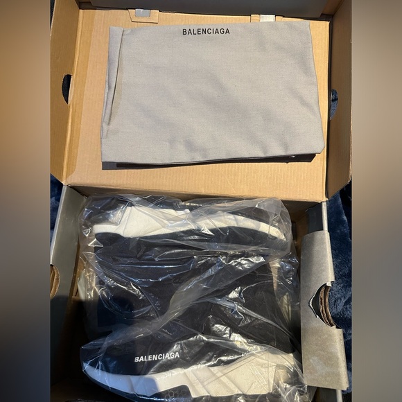 Balenciaga speed trainer black w/ clear soles sneaker size 40EU/7 men - Picture 7 of 10